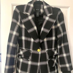 Smythe Black Plaid Blazer -Size 6